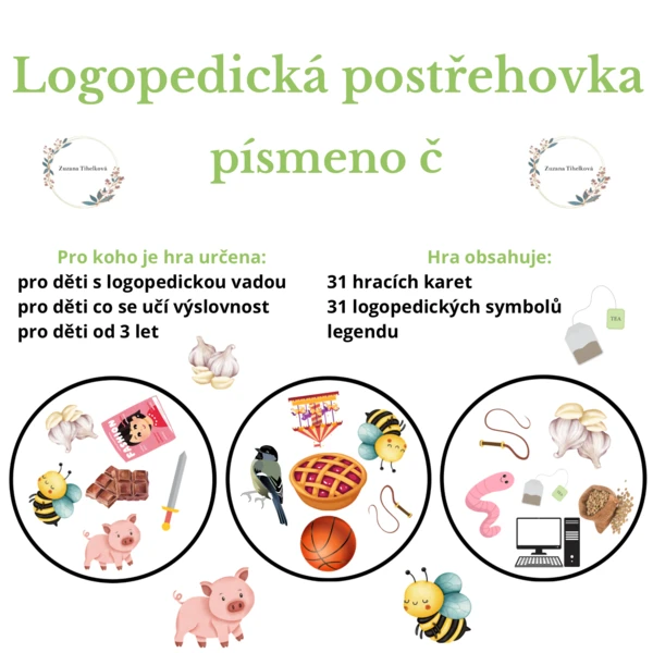 Logopedická postřehovka - písmeno č 1