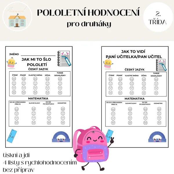 Pololetní hodnocení pro druháky 1
