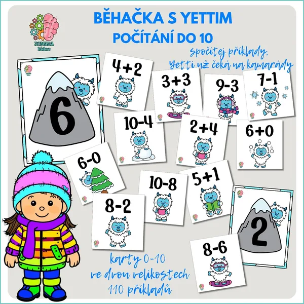 Běhačka s Yettim – počítání do 10 1