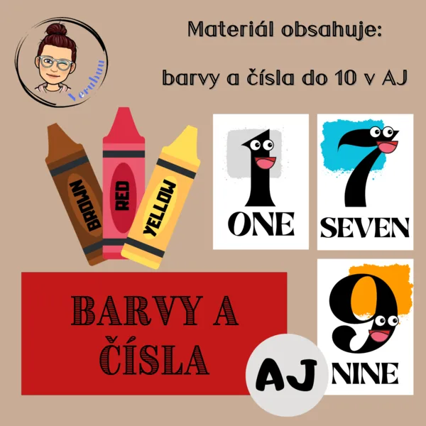 Barvy a čísla do 10 - AJ 1
