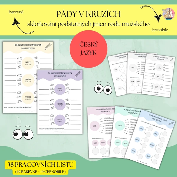 Pády v kruzích - skloňování podstatných jmen rodu mužského 1