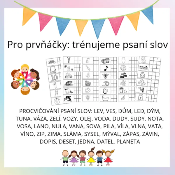 Psaní slov pro prvňáčky 1