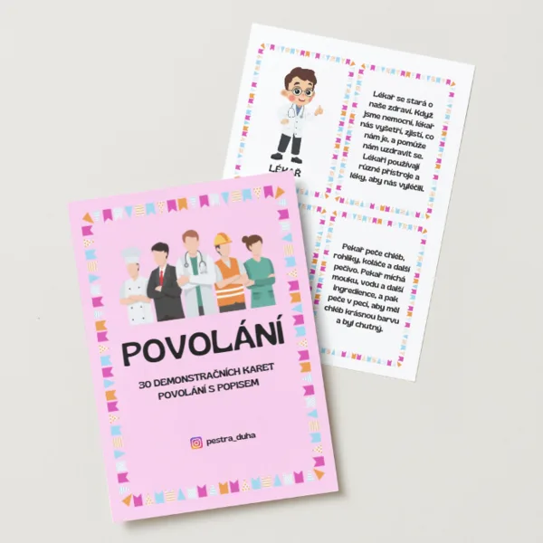 Povolání - kartičky s popisem 1