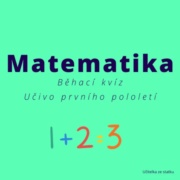 Běhací kvíz - učivo prvního pololetí 1