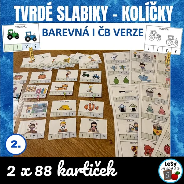 Tvrdé slabiky - kolíčky 1