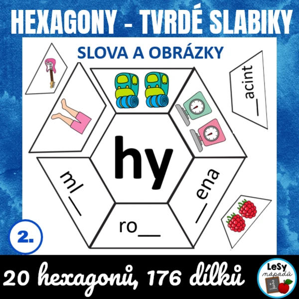 Tvrdé slabiky - hexagony 1