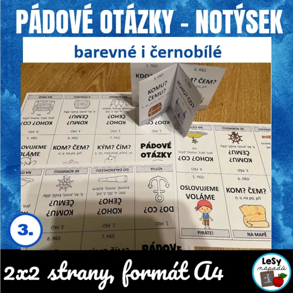 Pády - nelepený notýsek 1