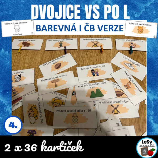 Dvojice VS po L ve větách - kolíčkování 1