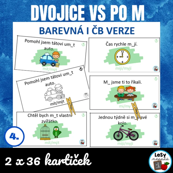 Dvojice VS po M ve větách - kolíčkování 1