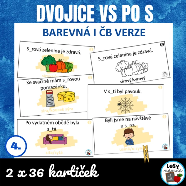 Dvojice VS po S ve větách - kolíčkování 1