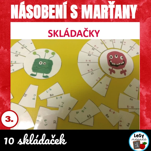 Násobení s marťany - skládačka 1