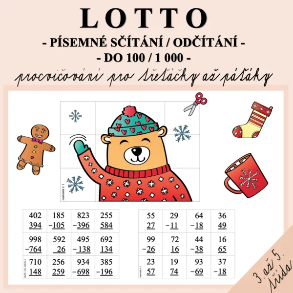 PÍSEMNÉ SČÍTÁNÍ A ODČÍTÁNÍ DO 100 / 1 000 1