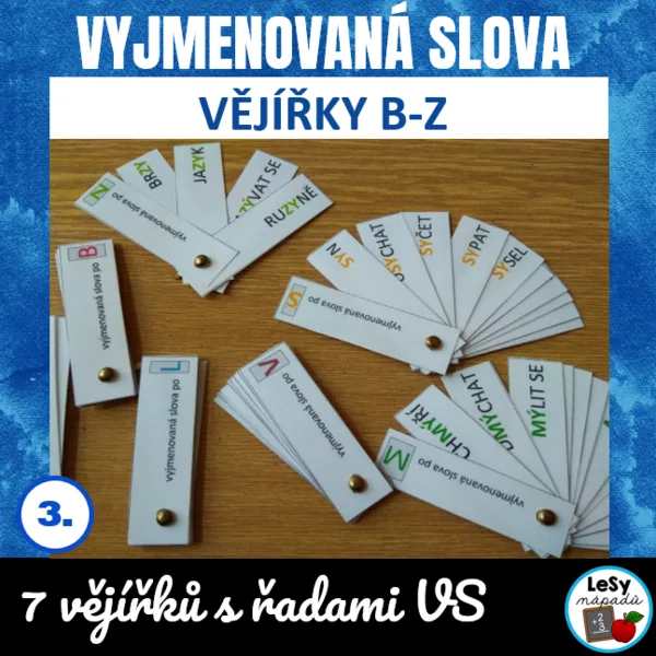 Vyjmenovaná slova - vějířky 1