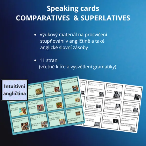 Speaking cards COMPARATIVES & SUPERLATIVES 1