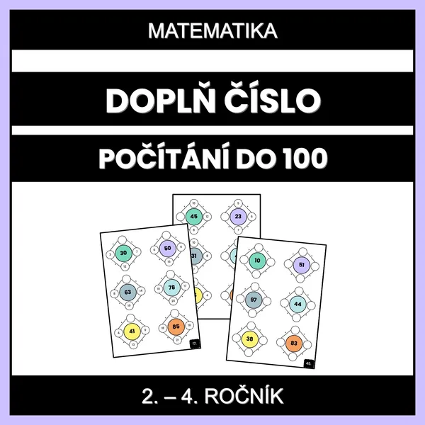 Doplň číslo (sčítání do 100) 1
