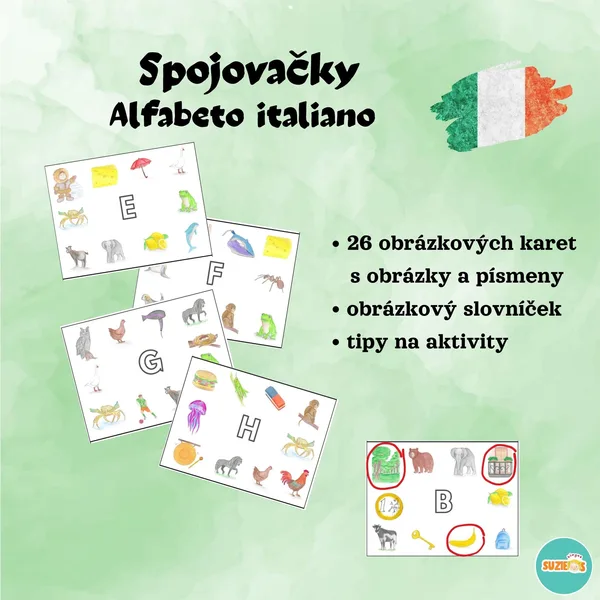 Spojovačky - italská abeceda 1