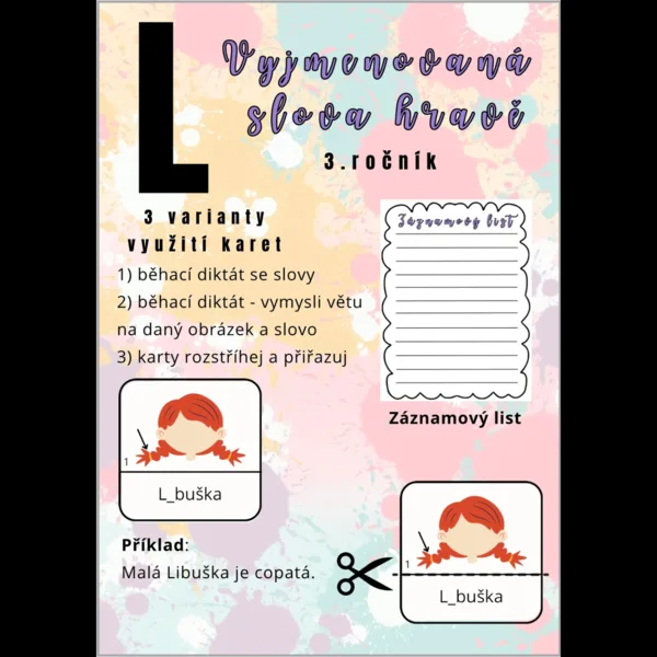 Vyjmenovaná slova hravě L 1