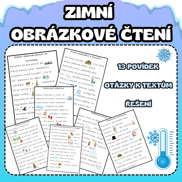 Zimní obrázkové čtení 1