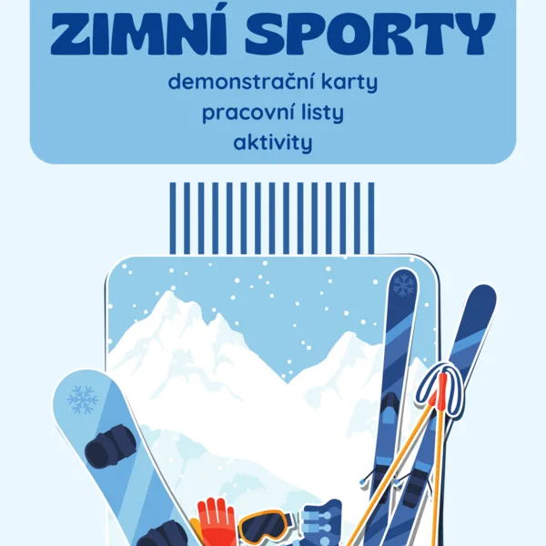 Zimní sporty - dem. karty, pracovní listy 1