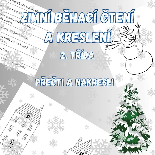 Zimní běhací čtení a kreslení 1