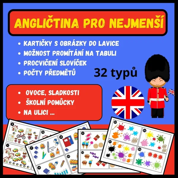 ANGLIČTINA PRO NEJMENŠÍ - SLOVNÍ ZÁSOBA S OBRÁZKY - PROMÍTAT NEBO TISK 1