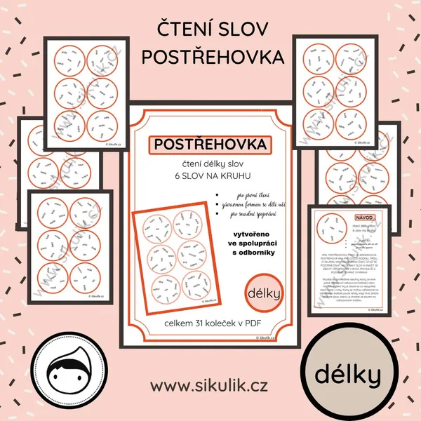 POSTŘEHOVKA - PROCVIČENÍ ČTENÍ DÉLEK VE SLOVECH 1
