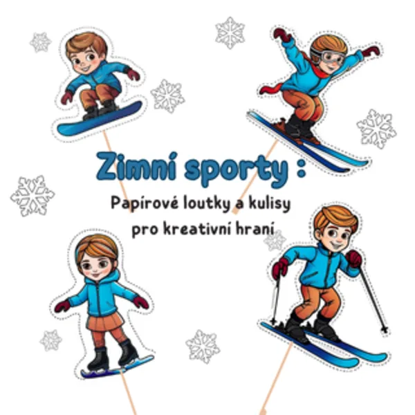 Zimní sporty : Papírové loutky a kulisa 1