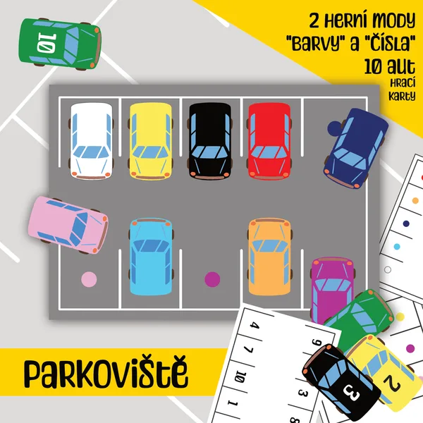 Parkoviště - barvy a čísla 1