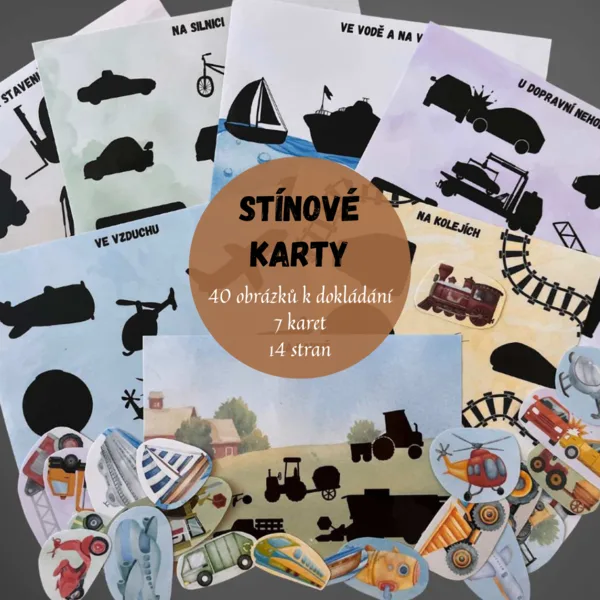 STÍNOVÉ KARTY - DOPRAVNÍ PROSTŘEDKY 1