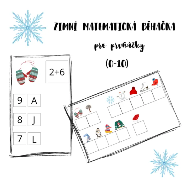 Zimní matematická běhačka pro prvňáčky 1