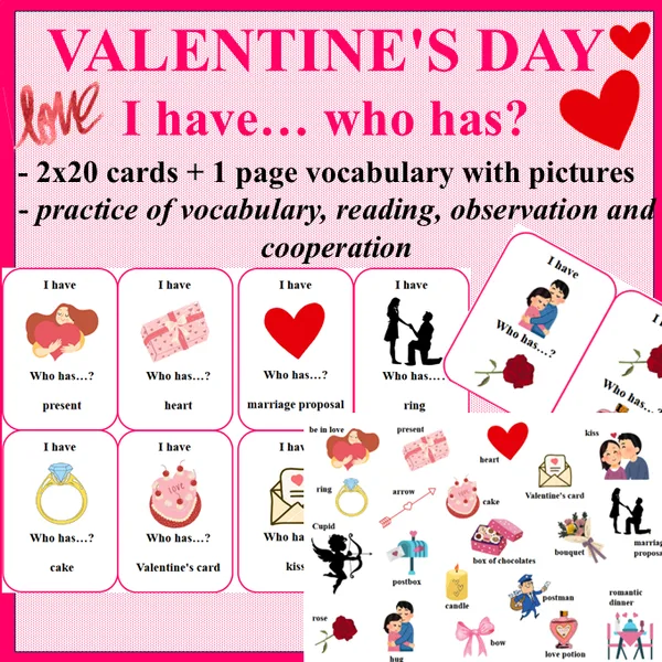 Valentine's day I have Who has? 1