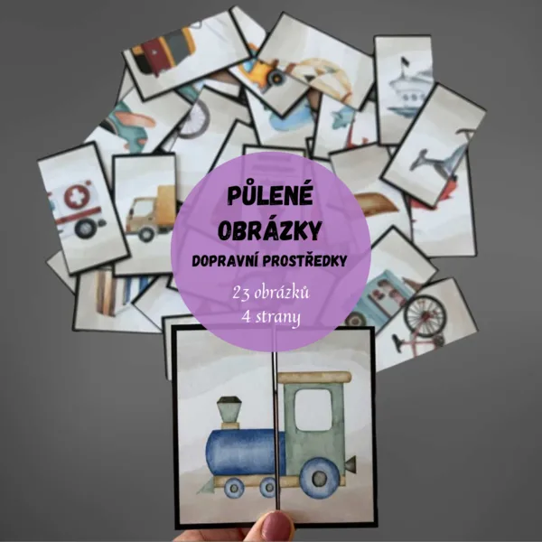 DOPRAVNÍ PROSTŘEDKY - PŮLENÉ OBRÁZKY 1