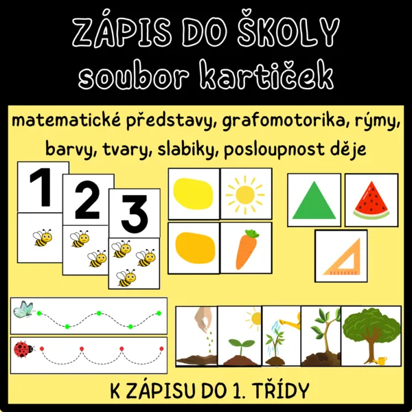 Zápis do školy - soubor kartiček 1