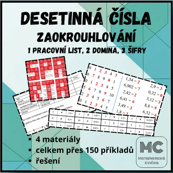 Desetinná čísla - zaokrouhlování 1