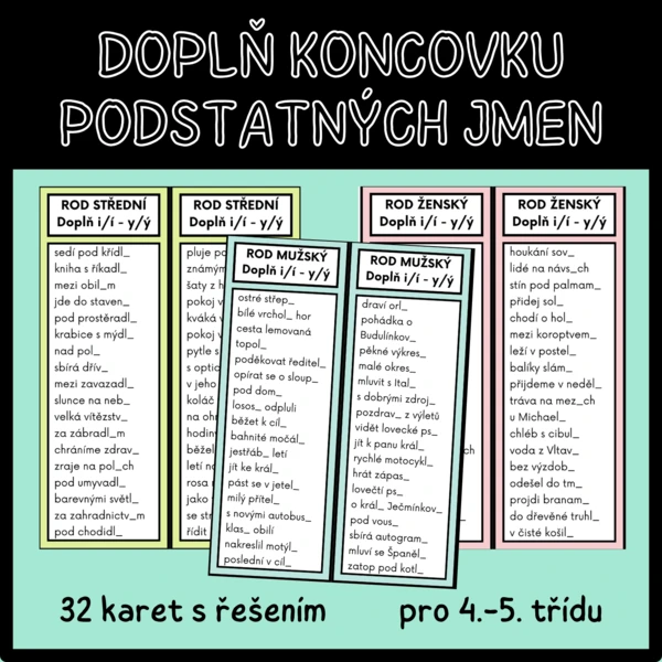 Doplň koncovku podstatných jmen 1