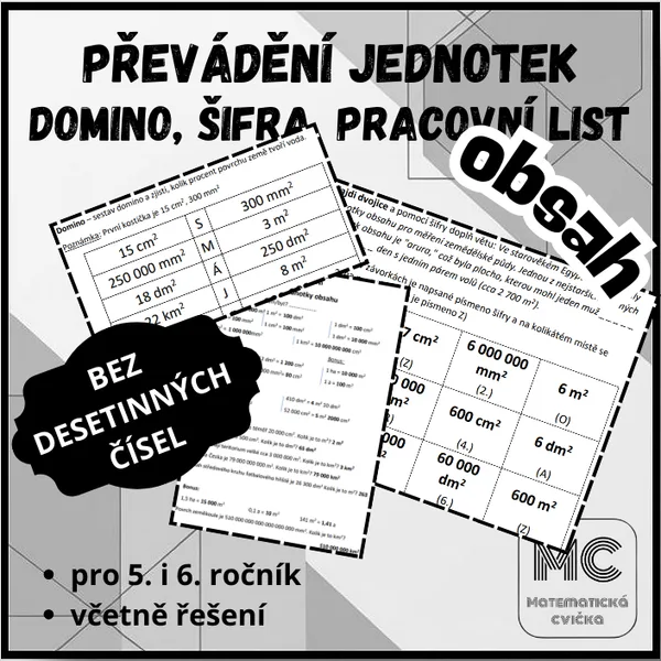 Převody jednotek obsahu - bez desetinných čísel 1