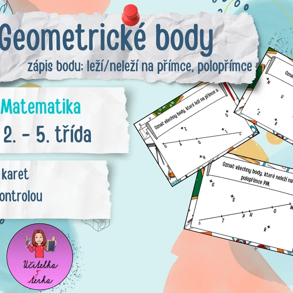 Geometrie - označ body, které leží/neleží na... 1