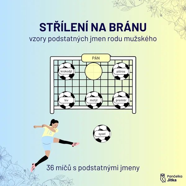 Fotbal - vzory podstatných jmen rodu mužského 1