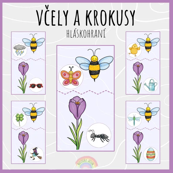 Včely a krokusy, hláskohraní 1