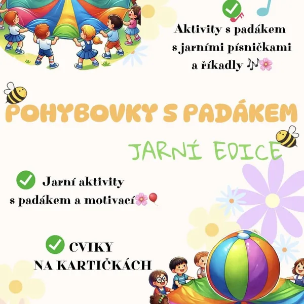 Padák- jaro (jarní pohybovky s padákem) 1