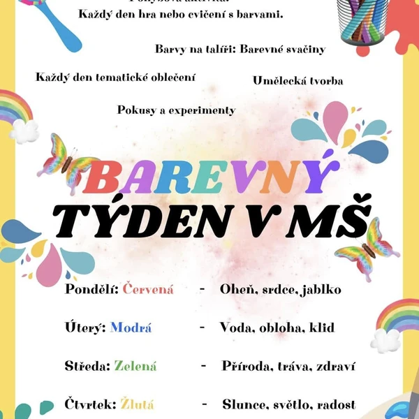 Barevný týden - přípravy, barvy 1
