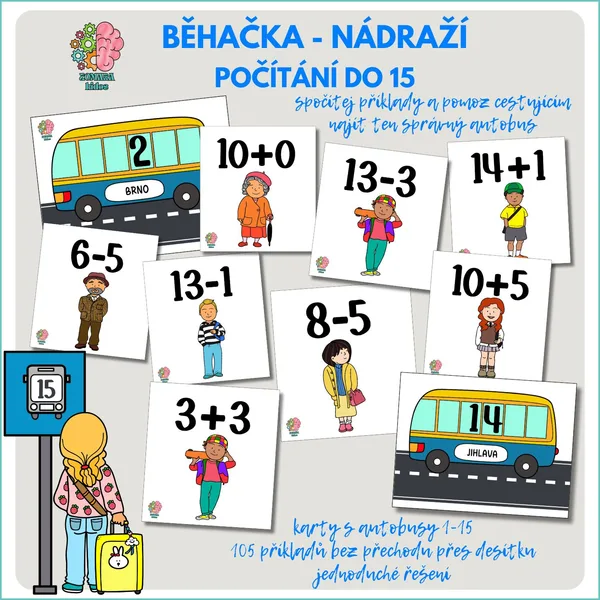 Běhačka - počítání do 15 bez přechodu - nádraží 1