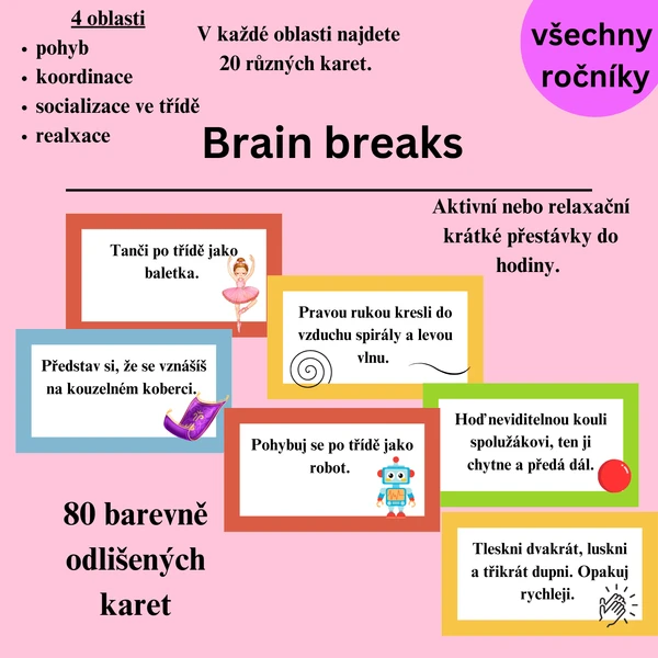 Brain breaks - karty s aktivitami 1