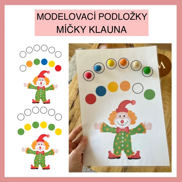 Modelovací podložky - míčky klauna 1