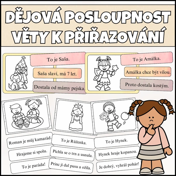 DĚJOVÁ POSLOUPNOST - čtení s porozuměním a řazení 1