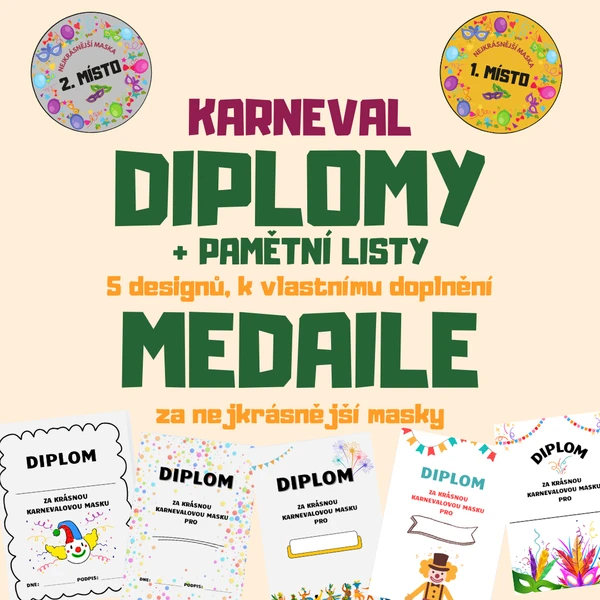 Karneval - diplomy a medaile 1