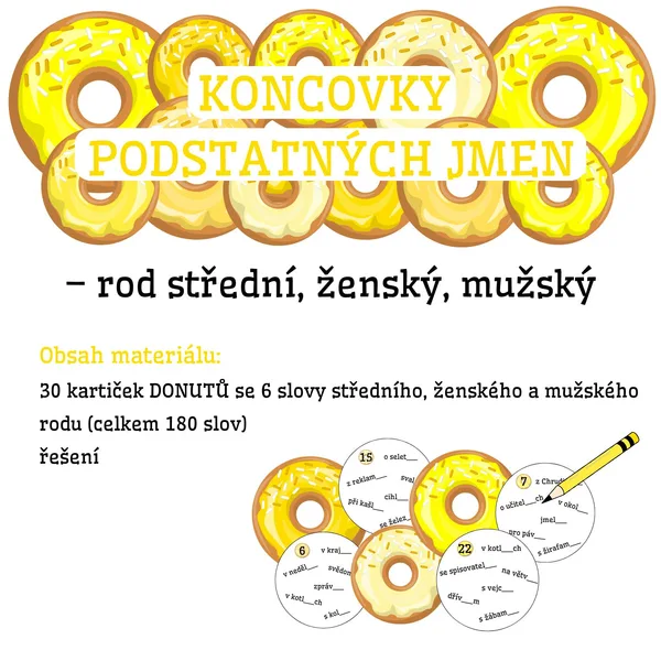 KONCOVKY PODSTATNÝCH JMEN - donuty 1