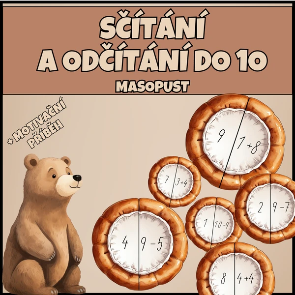 Sčítání a odčítání do 10 - MASOPUST 1