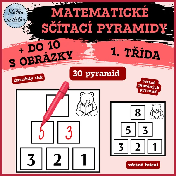 SČÍTACÍ PYRAMIDY S OBRÁZKY (+ do 10) 1