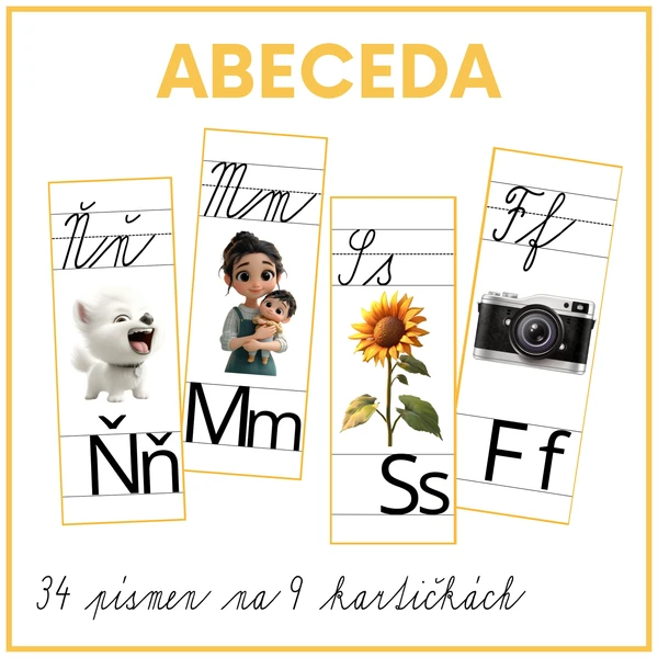 Abeceda - výzdoba třídy (4 písmena na A4)  1